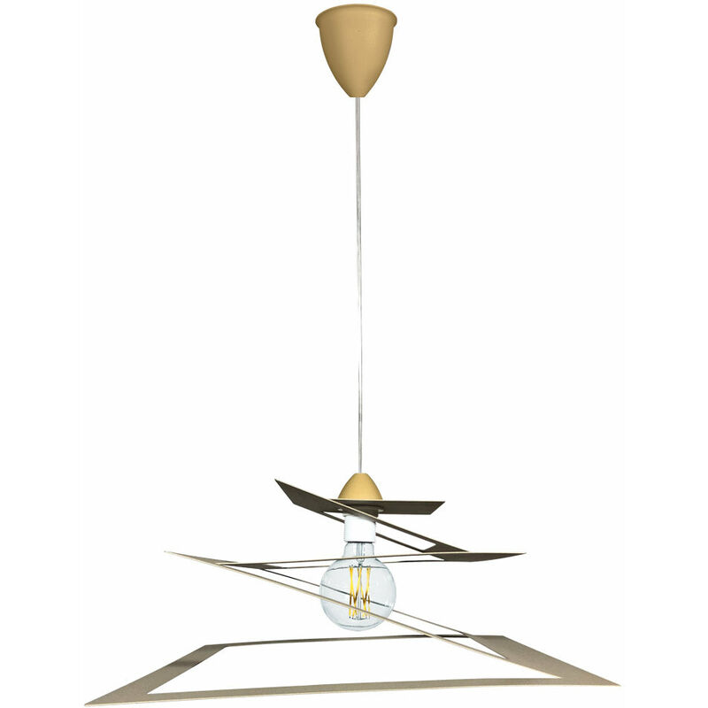 foto del prodotto sospensione 1xe27 montatura quadro sabbia e energy fabiola