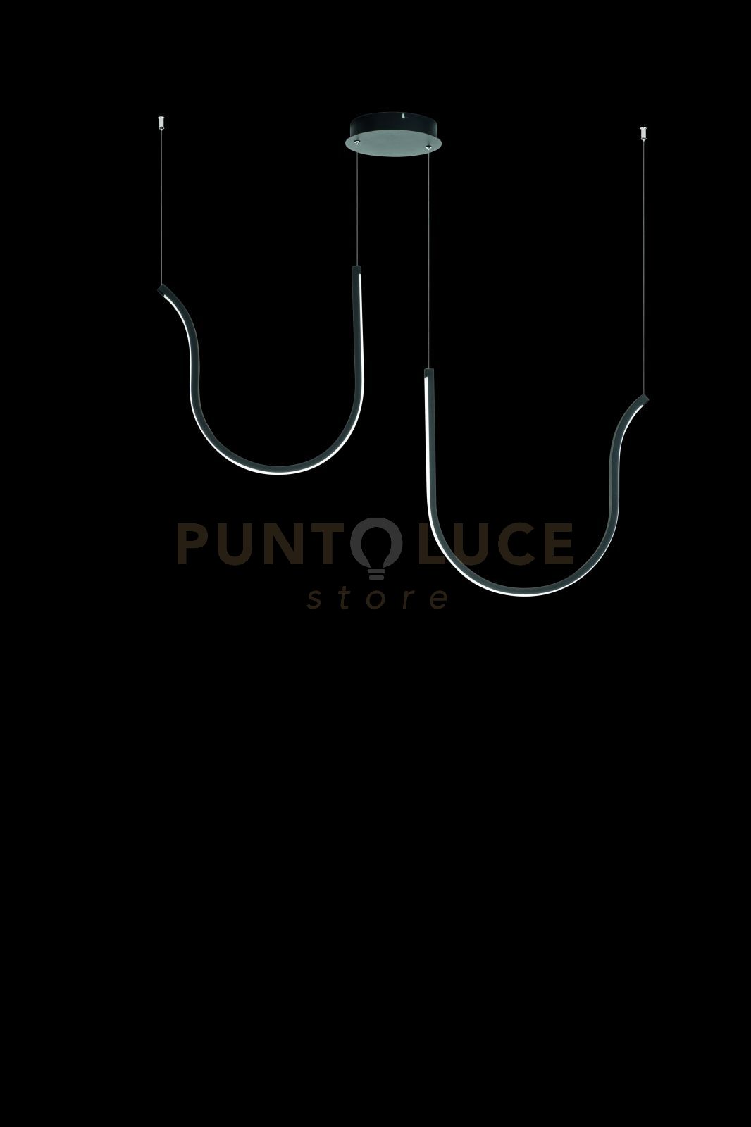 foto del prodotto sospensione a due elementi arqua so.arqua-2-nero nero