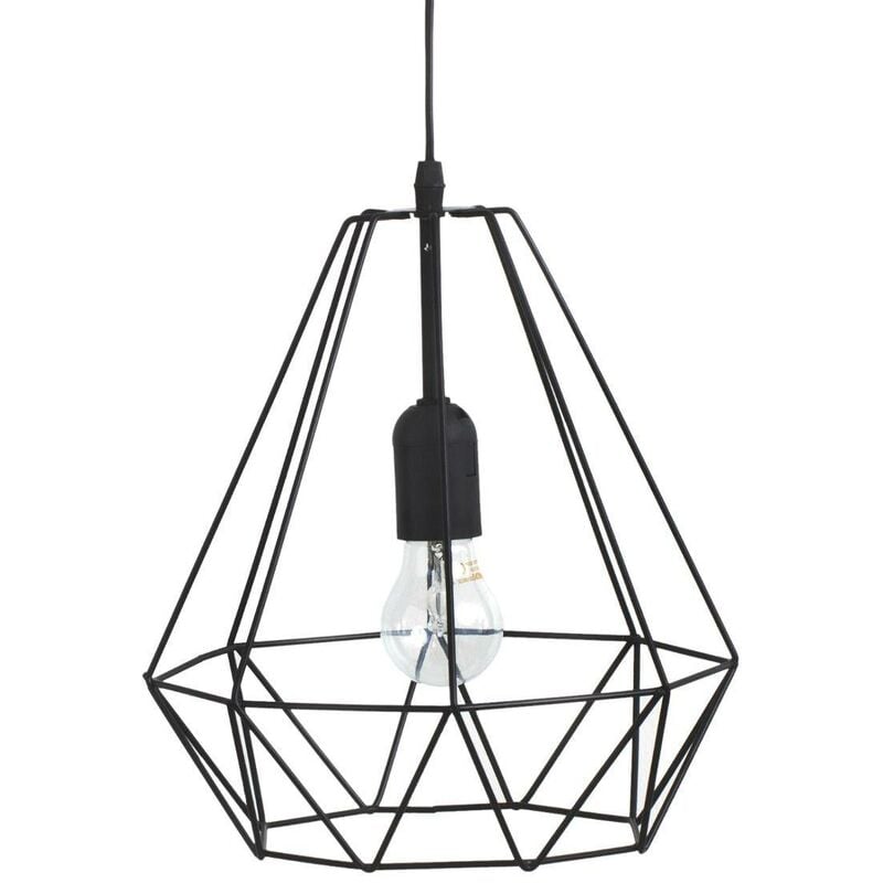 foto del prodotto sospensione a filo drim in metallo nero d25cm atmosphera cr ateur d int rieur