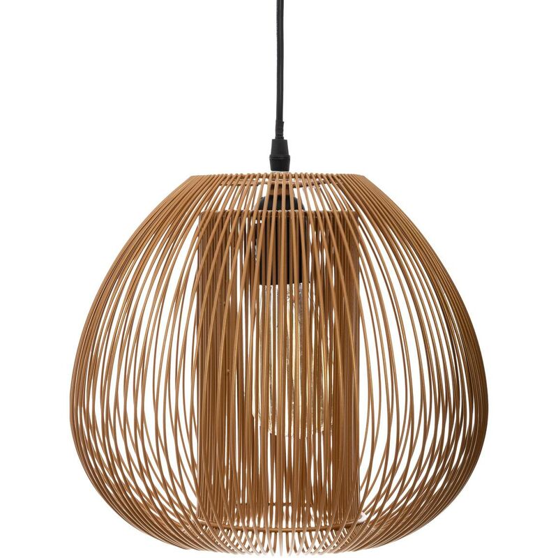 foto del prodotto sospensione a filo noda in metallo ramato d28cm atmosphera cr ateur d int rieur