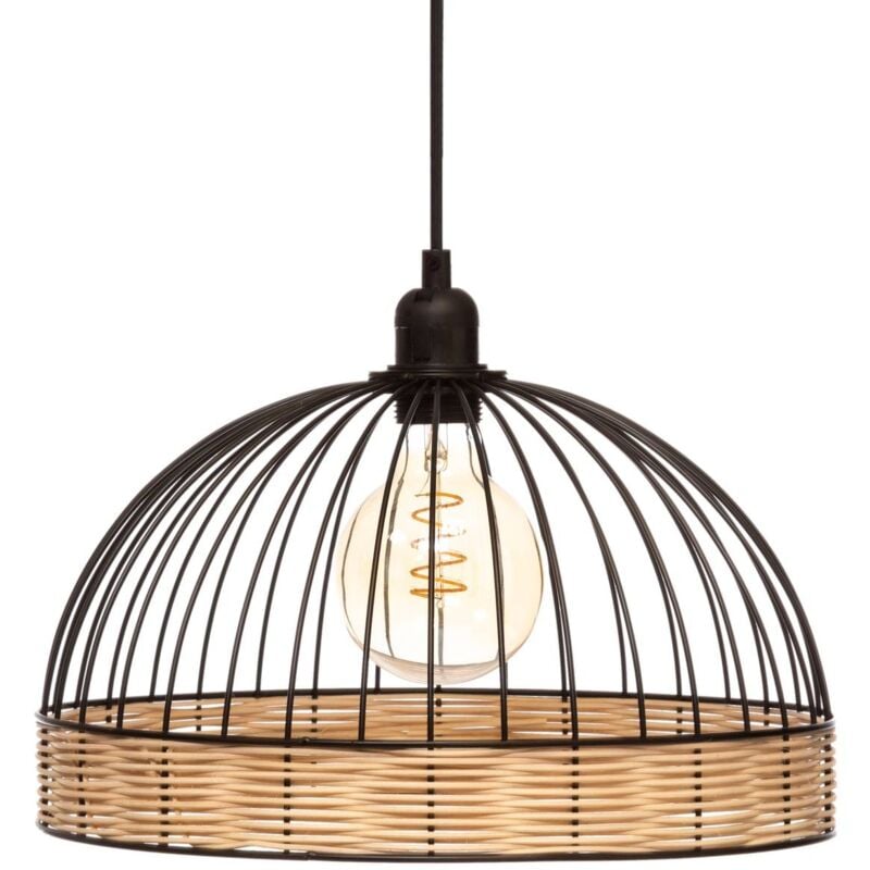 foto del prodotto sospensione a filo suwa in metallo nero d35cm atmosphera cr ateur d int rieur