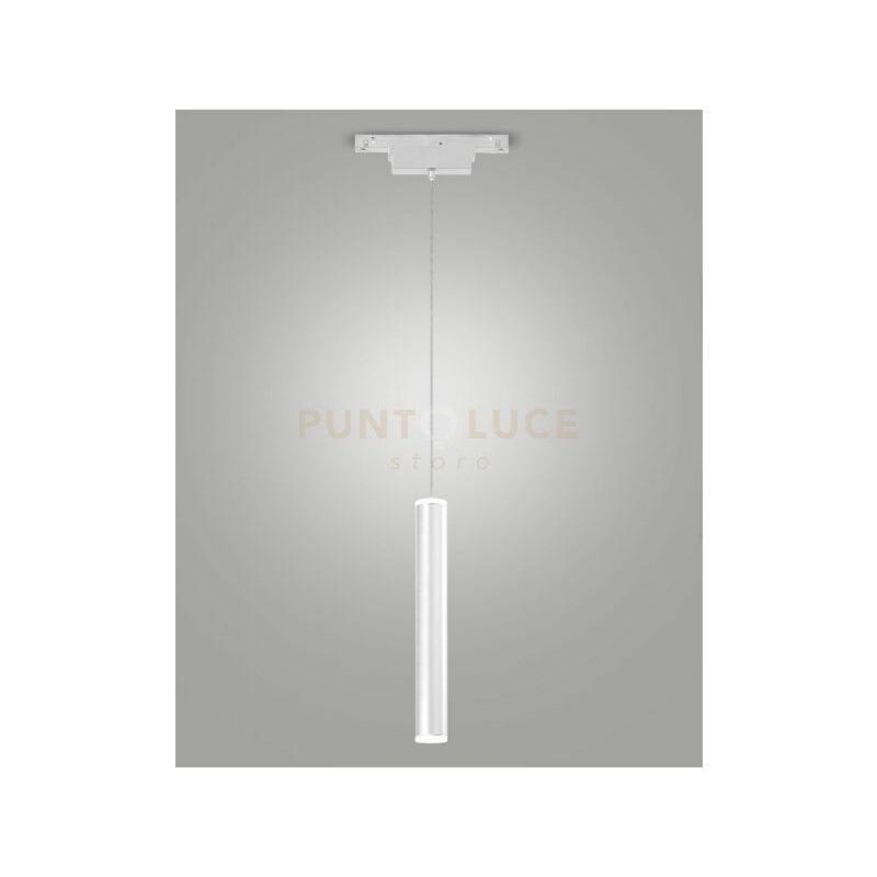 foto del prodotto sospensione bianca cilindrica per serie ermes led 3000k 720lm 7,5w dimmerabile dali