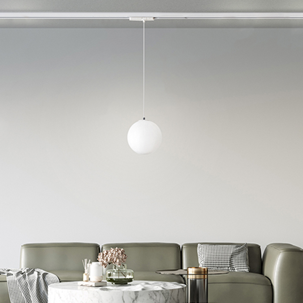 foto del prodotto sospensione binario metallo bianco vetro led 24w 3000k