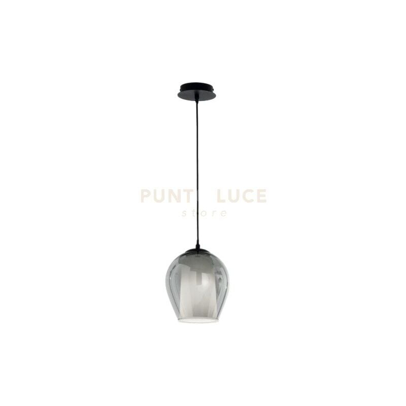 foto del prodotto sospensione bonnie 1 vetro fume 1 luce attacco e27 d.20cm h.24cm