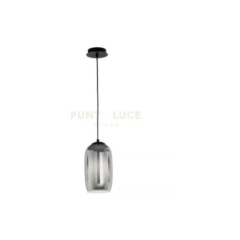 foto del prodotto sospensione bonnie 3 vetro fume 1 luce attacco e27 d.15cm h.29cm