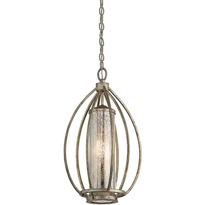 foto del prodotto sospensione classica rosalie acciaio oro sterlina 1 luce e27