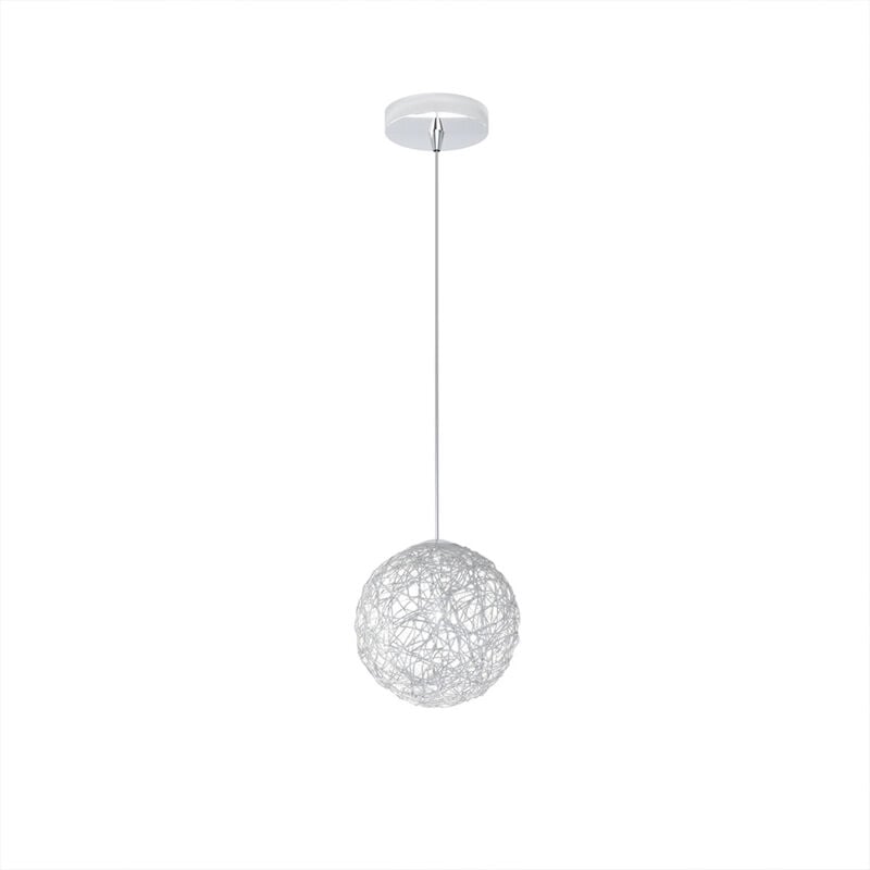 foto del prodotto sospensione contemp willow metallo cromo diffusore alluminio 1 luce g9