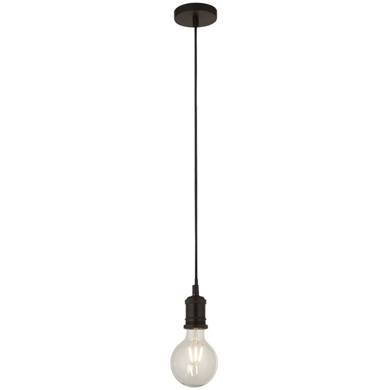 foto del prodotto sospensione contemporanea adjustable acciaio nero alluminio 1 luce e27