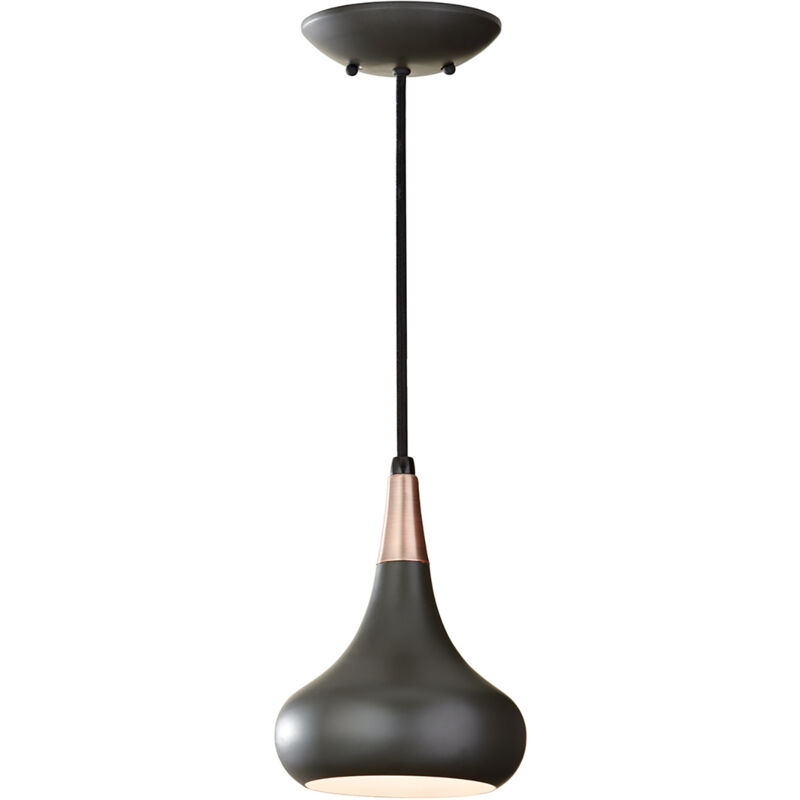 foto del prodotto sospensione contemporanea beso acciaio bronzo scuro 1 luce e27 d18cm