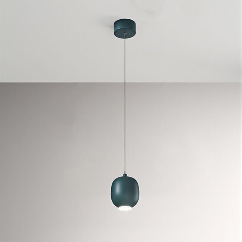 foto del prodotto sospensione contemporanea bullet metallo verde led 9w 3000k d12