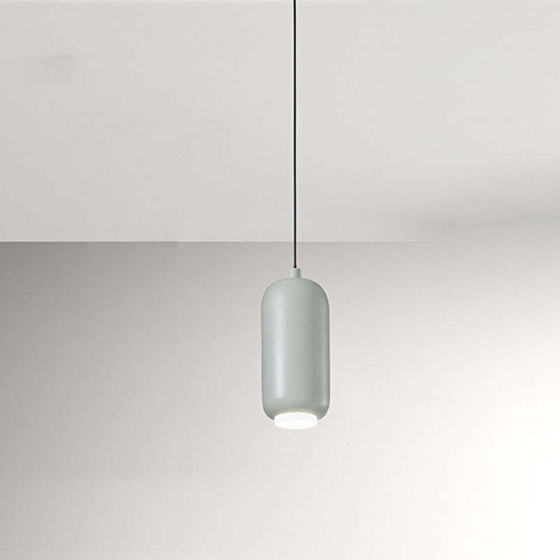 foto del prodotto sospensione contemporanea bullet metallo verde salvia led 9w 3000k