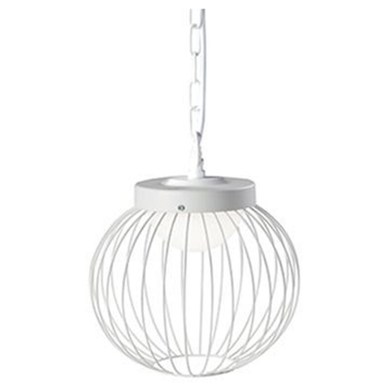 foto del prodotto sospensione contemporanea cage metallo bianco e termplastico 20w led 3000k