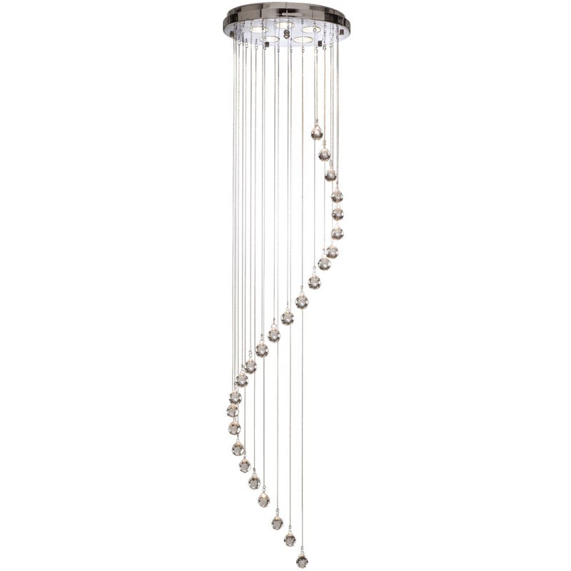 foto del prodotto sospensione contemporanea corrider acciaio cromo vetro 1 luce gu10