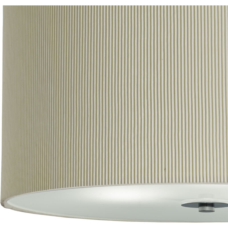 foto del prodotto sospensione contemporanea drum acciaio cromo vetro bianco 3 luce e27