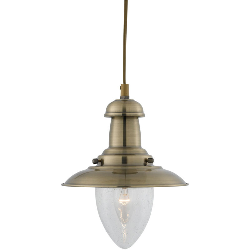 foto del prodotto sospensione contemporanea fisher man acciaio adjustable vetro 1 luce e27