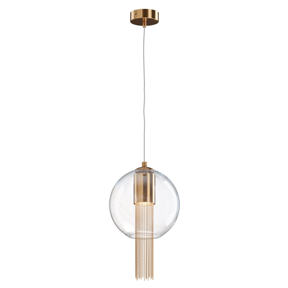 foto del prodotto sospensione contemporanea flusso piccola in metallo bronzo 1 luce
