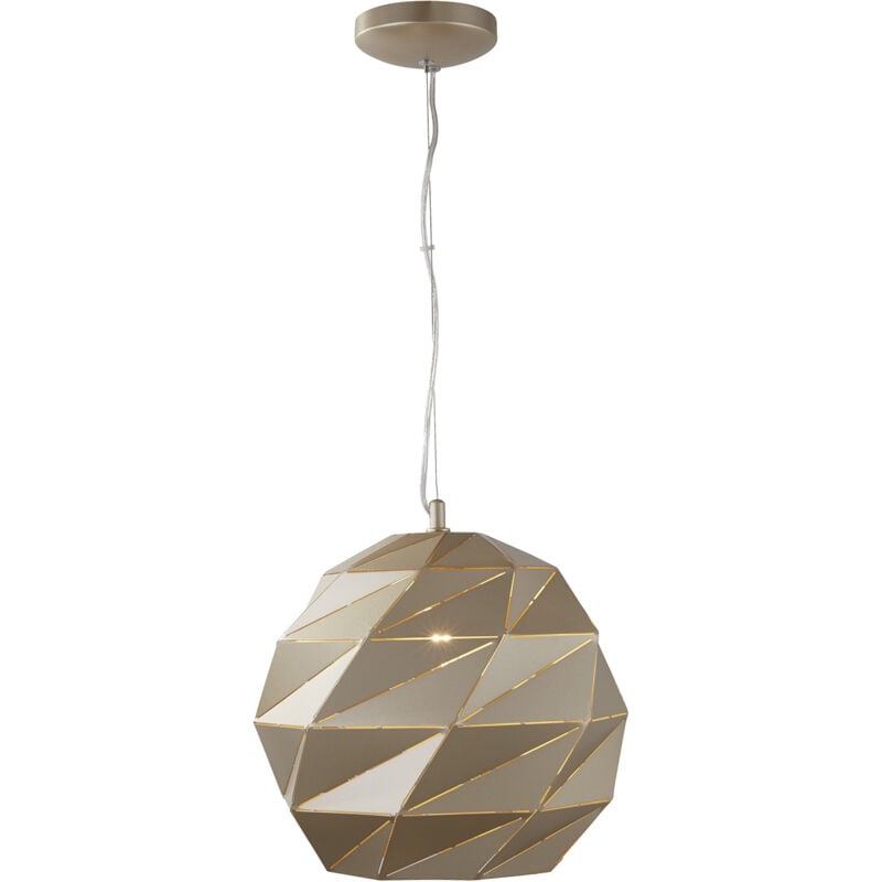 foto del prodotto sospensione contemporanea origami ferro oro 1 luce e27
