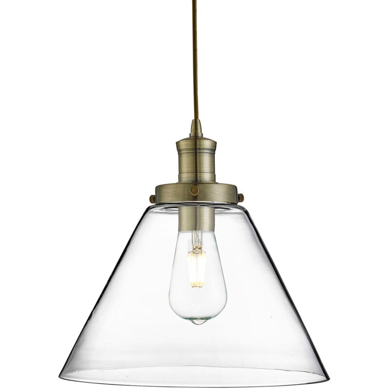 foto del prodotto sospensione contemporanea piramide acciaio ottone vetro trasparente 1 luce e27