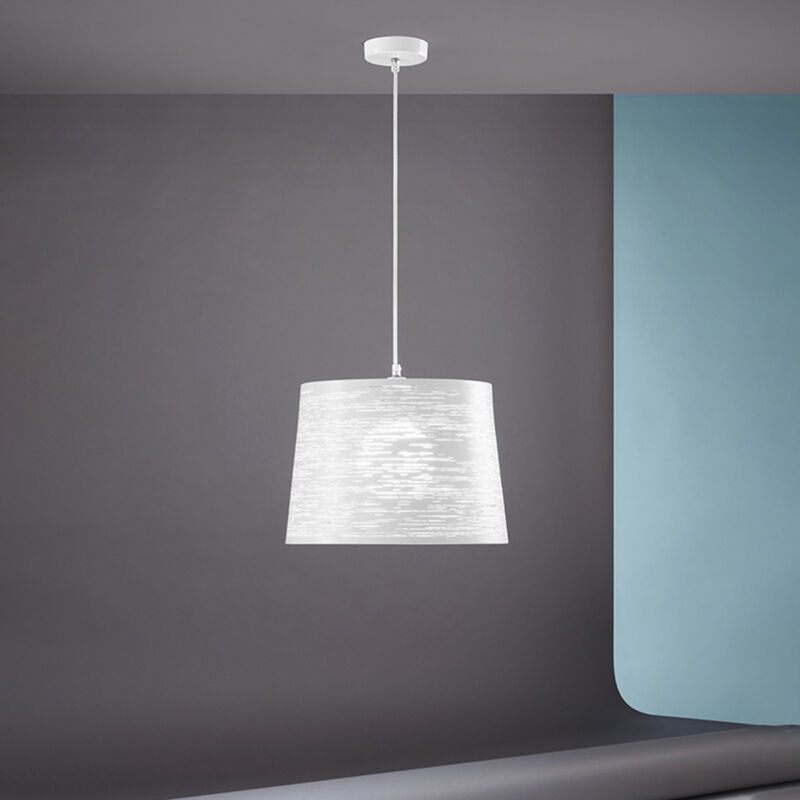 foto del prodotto sospensione contemporanea slot metallo bianco 1 luce e27