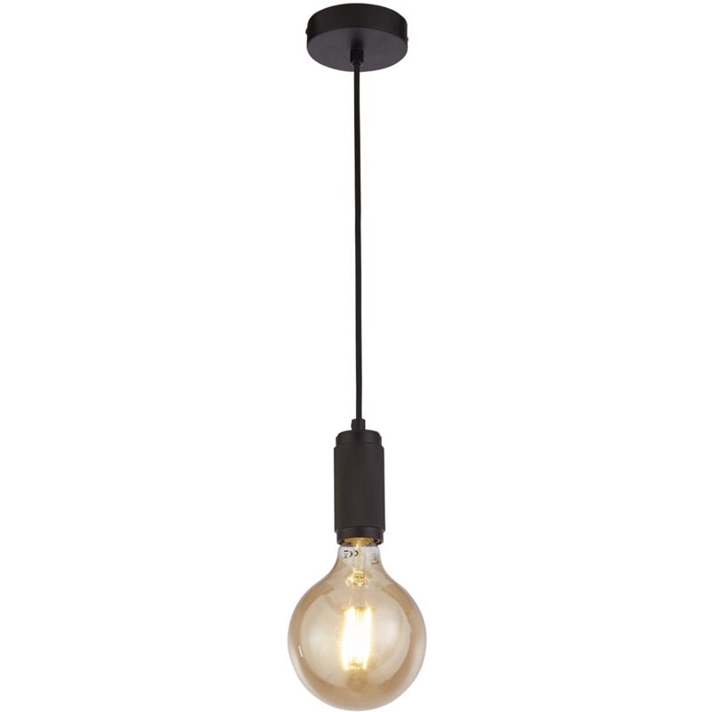 foto del prodotto sospensione contemporanea suspension acciaio nero 1 luce e27
