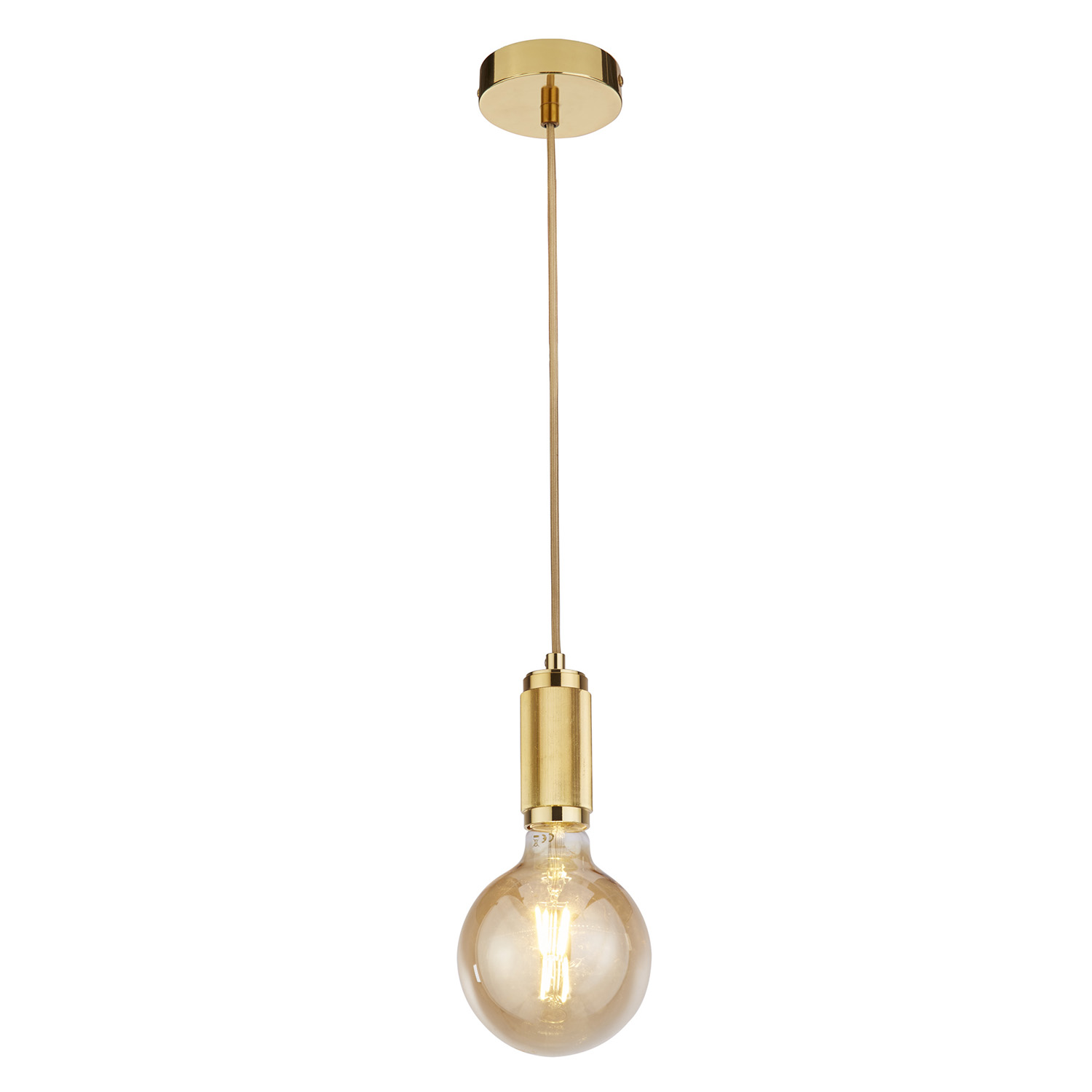 foto del prodotto sospensione contemporanea suspension acciaio oro 1 luce e27
