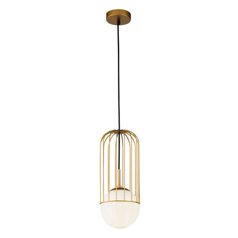 foto del prodotto sospensione contemporanea telford media in metallo oro 1 luce