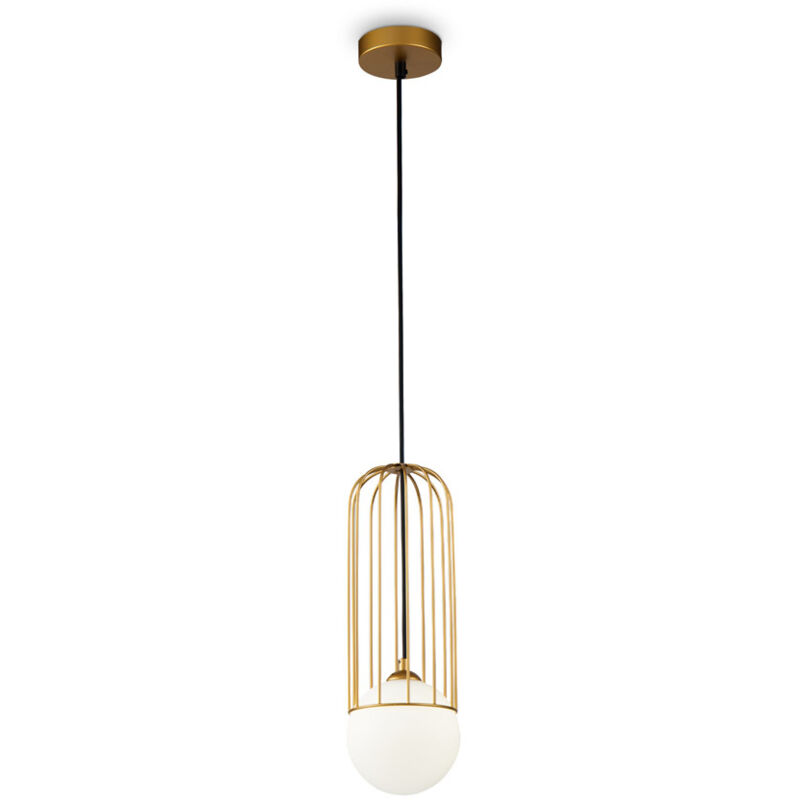 foto del prodotto sospensione contemporanea telford piccola in metallo oro 1 luce
