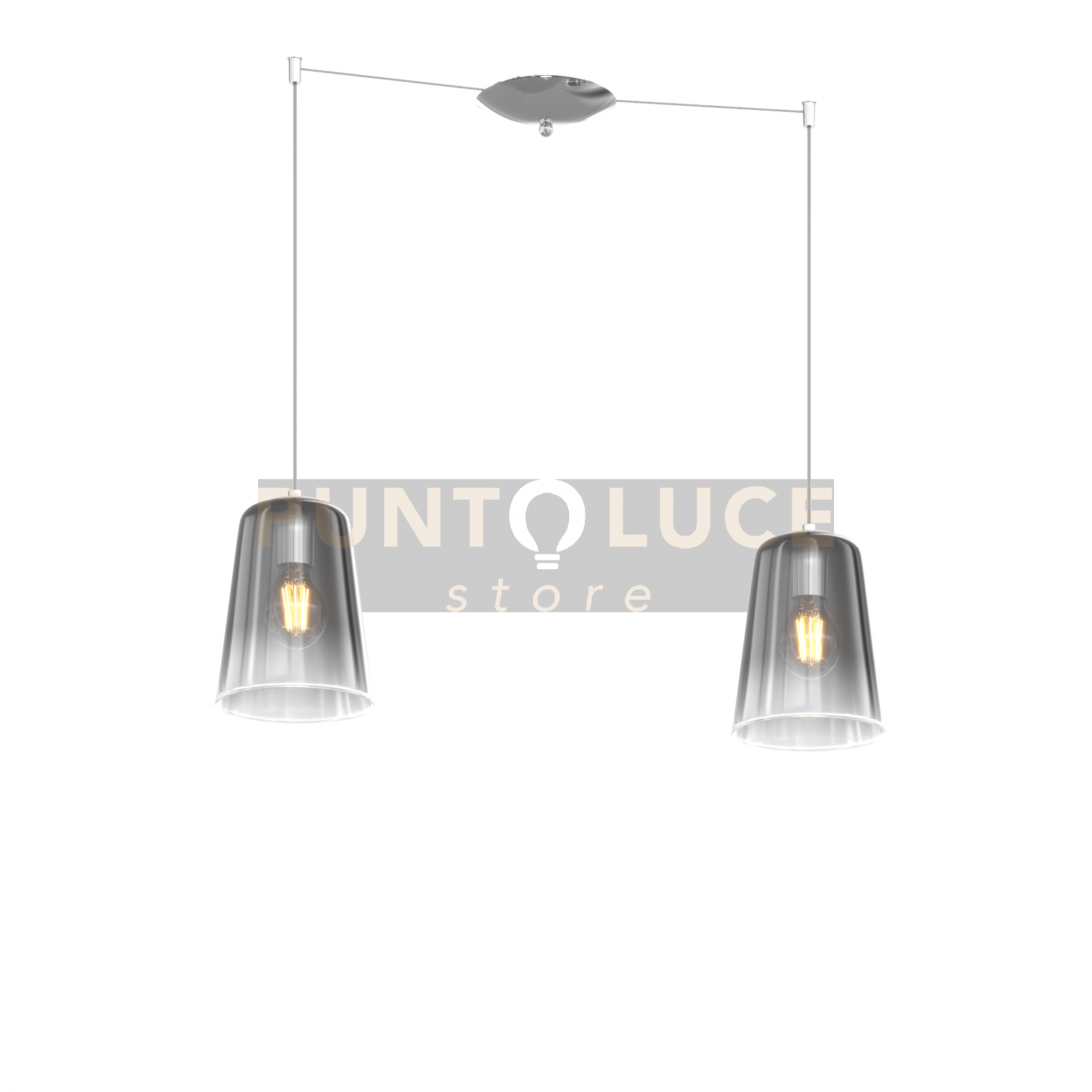 foto del prodotto sospensione cromo spostabile 2 luci cromo 1164cr s2 s cr