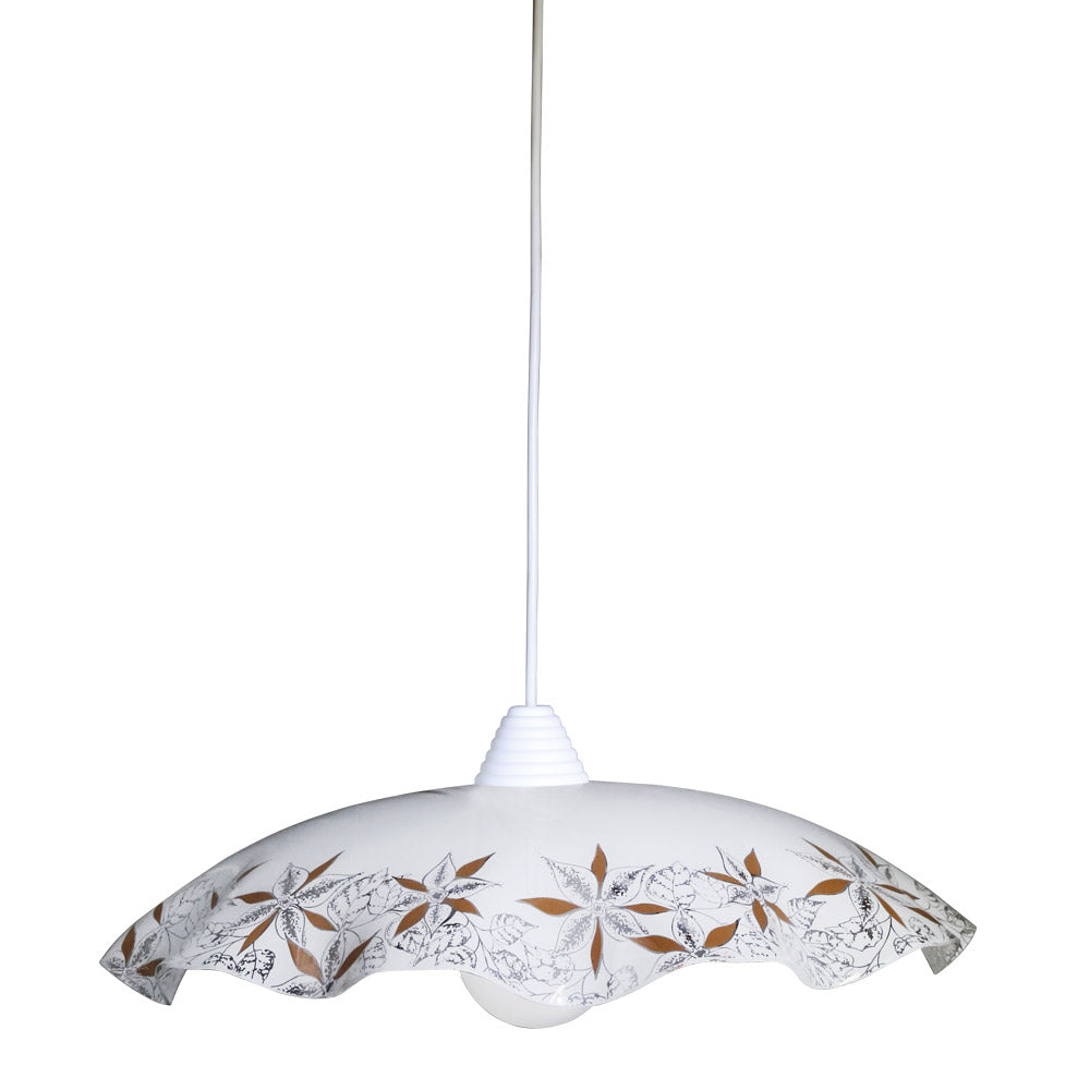 foto del prodotto sospensione d45 1xe27 montatura bianca vetro lastra bianco e-energy brigitta