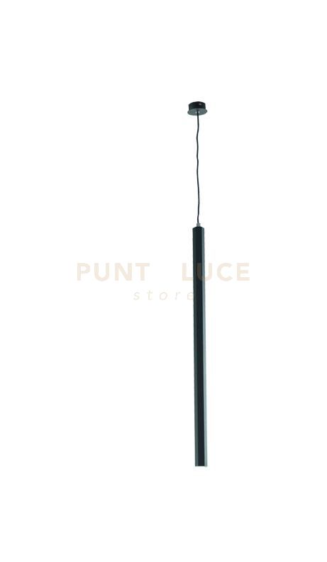 foto del prodotto sospensione exagon h.80cm d.3,5cm nero led 3000k 365lm 5w