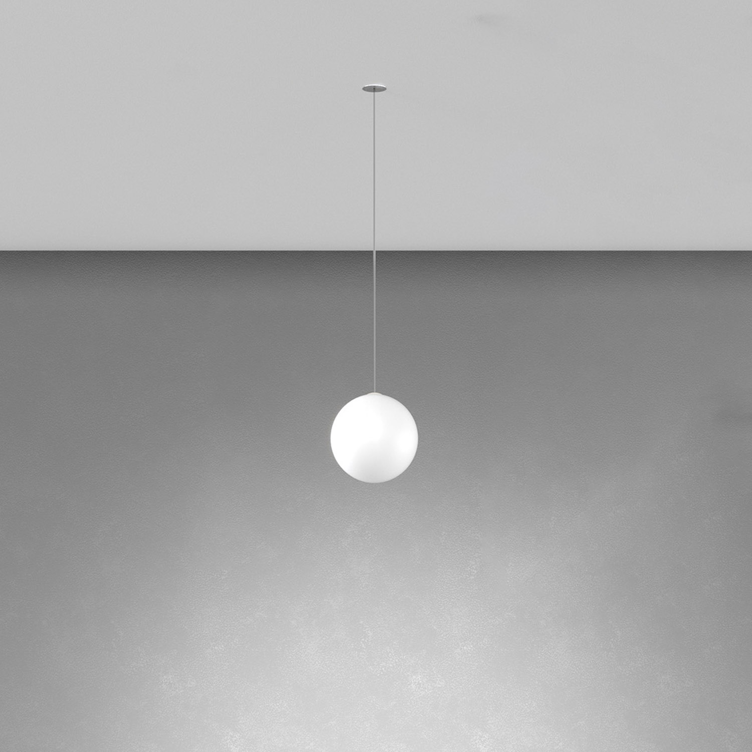 foto del prodotto sospensione incasso contemporanea eclipse metallo cromo vetro bianco 1 luce g9