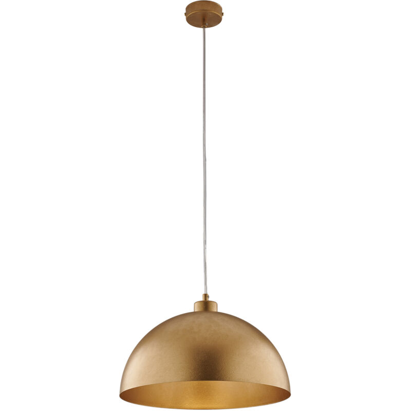 foto del prodotto sospensione industrial 1 luce marcus in ferro laccato oro diam 35