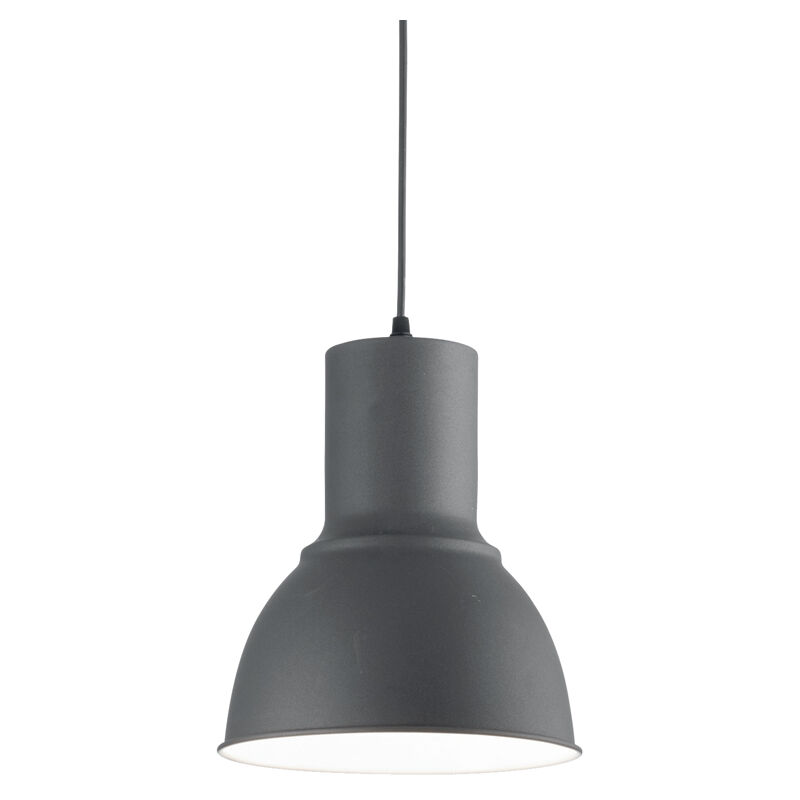 foto del prodotto sospensione industrial minimal breeze metallo grigio 1 luce e27 d23,5cm