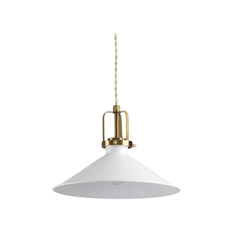 foto del prodotto sospensione industrial minimal eris 3 metallo bianco 1 luce e27