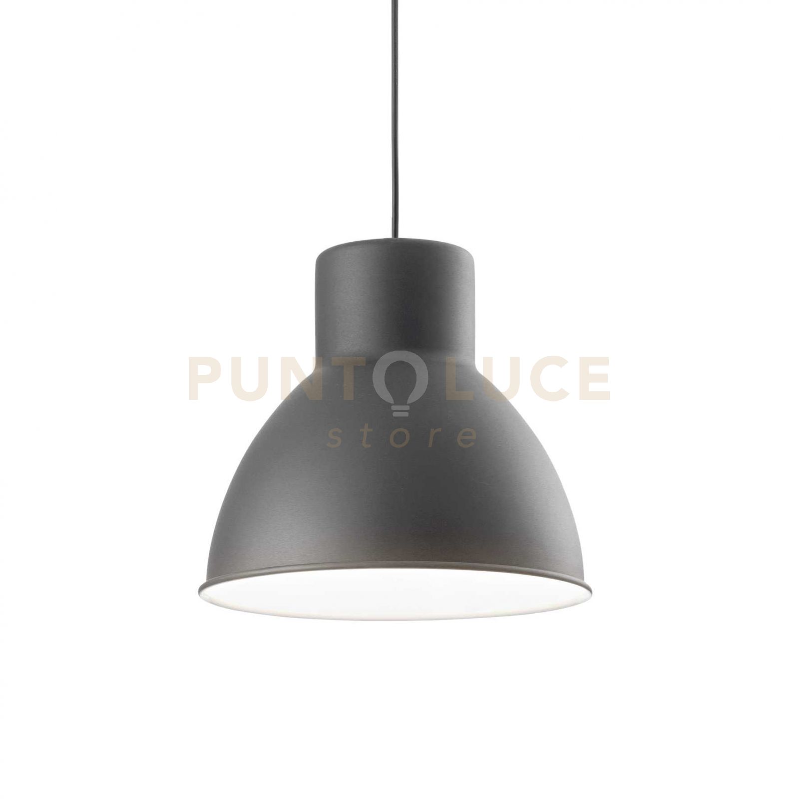 foto del prodotto sospensione industrial minimal metro metallo grigio 1 luce e27