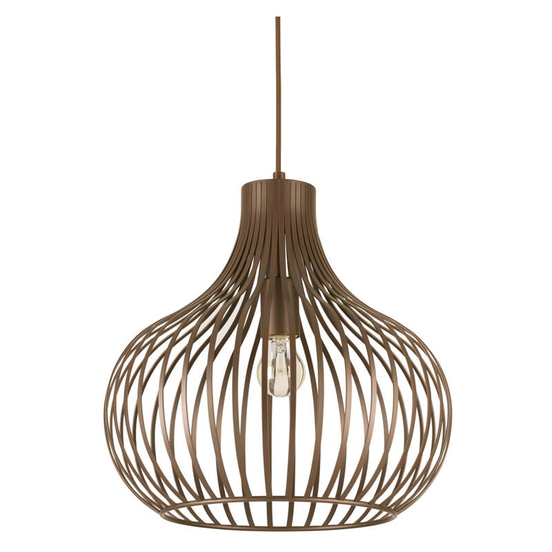 foto del prodotto sospensione industrial minimal onion metallo coffee 1 luce e27 d38cm