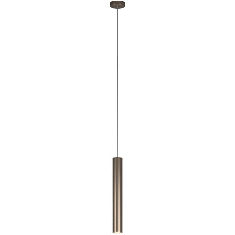 foto del prodotto sospensione industrial minimal xeana metallo bronzo 1 luce gu10
