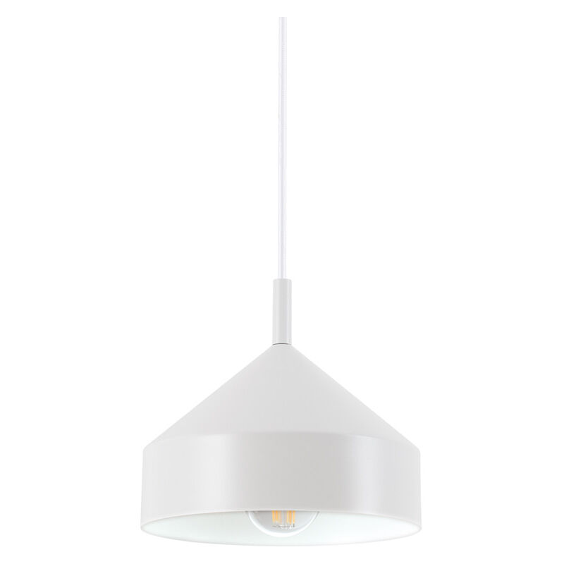 foto del prodotto sospensione industrial-minimal yurta metallo bianco 1 luce e27 d21