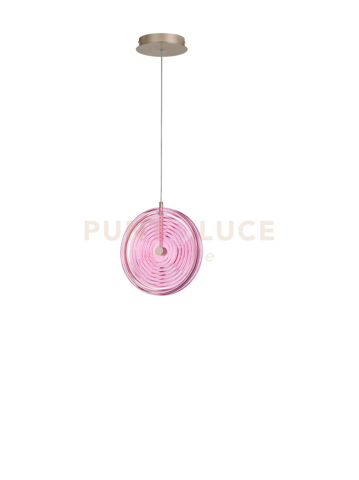 foto del prodotto sospensione jokey piccola rosa 1 luce led 3000k 838lm 13w d.30cm