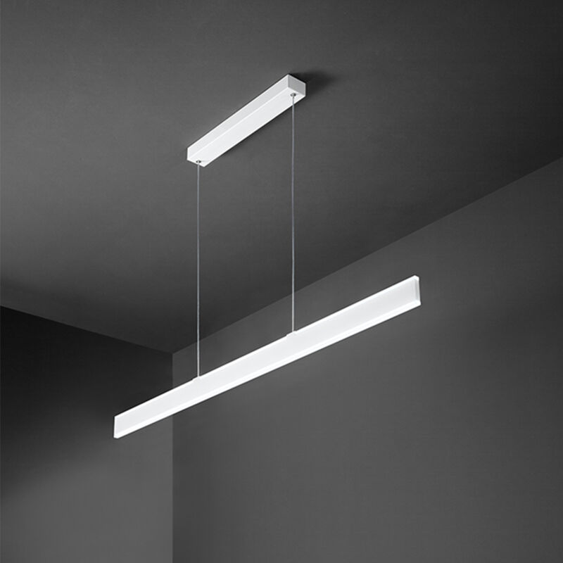 foto del prodotto sospensione kante led 48w 3648lm cct 3000k 4000k 6000k in alluminio verniciato bianco dimmerabile