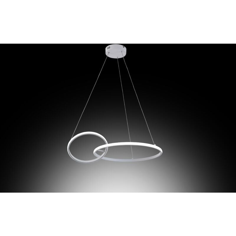 foto del prodotto sospensione kara bianco led 36w l60 novecento