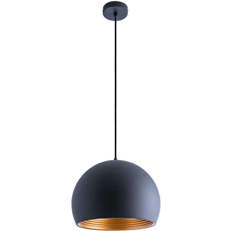 foto del prodotto sospensione lampada plafone cucina sospesa tavola da pranzo 36cm interno oro senza illuminante, antracite oro paco home