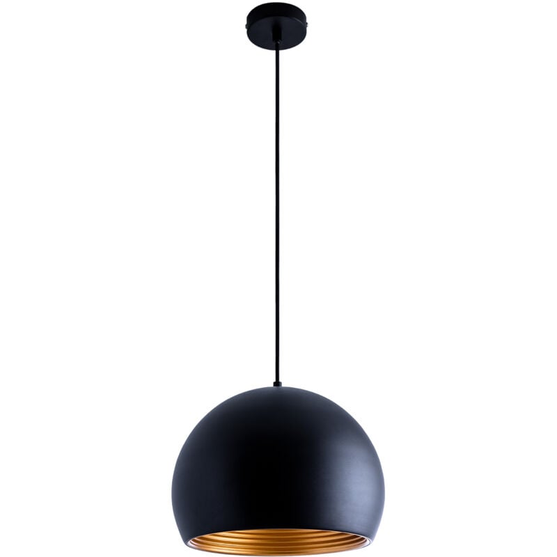 foto del prodotto sospensione lampada plafone cucina sospesa tavola da pranzo 36cm interno oro senza illuminante, nero oro paco home