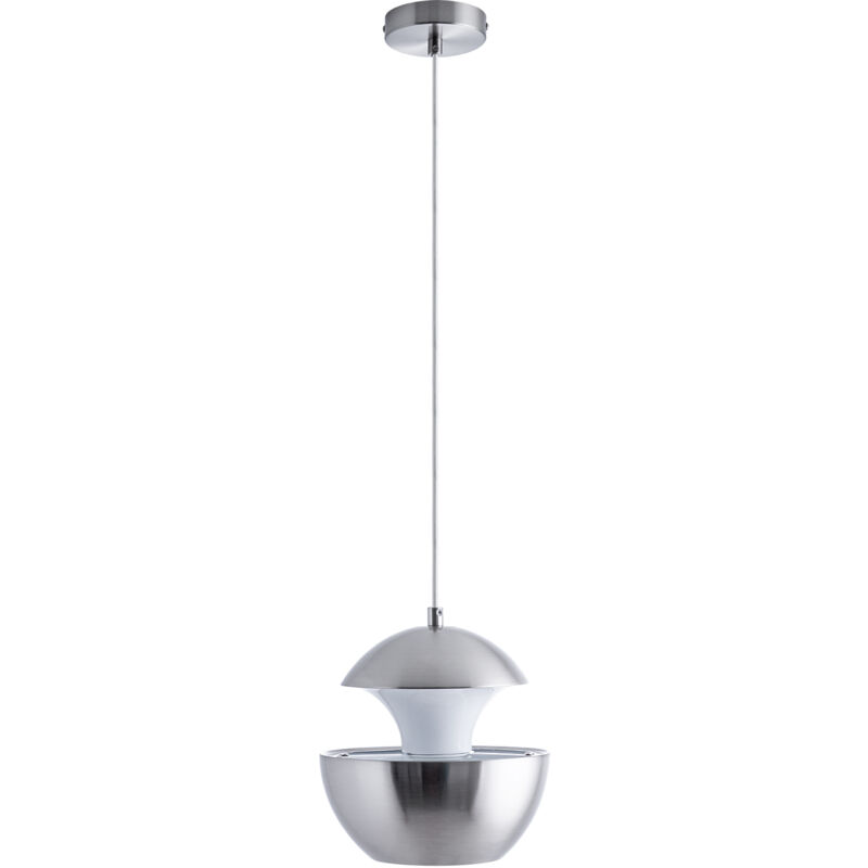 foto del prodotto sospensione lampada plafone luce tavola 1,5m cavo regolabile luce indiretta alluminio spazzolato bianco, 20 cm paco home