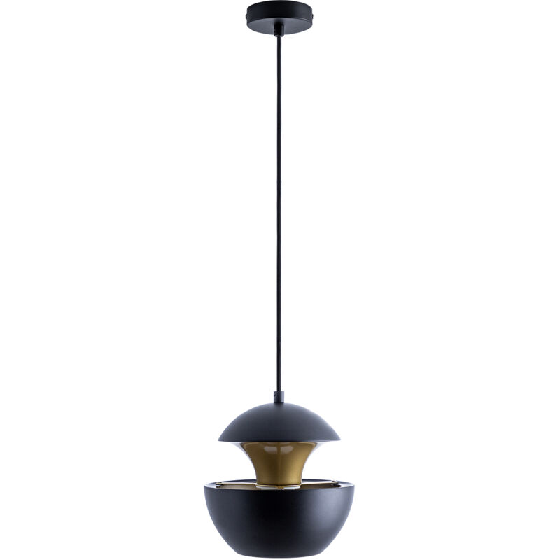 foto del prodotto sospensione lampada plafone luce tavola 1,5m cavo regolabile luce indiretta colori nero e ottone, 20 cm paco home