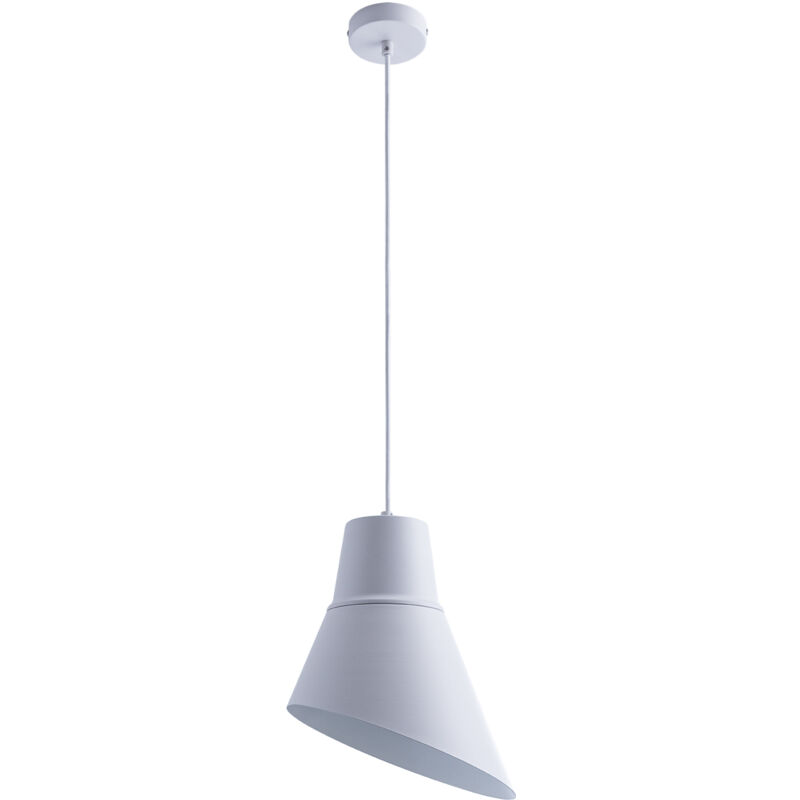 foto del prodotto sospensione lampada plafone sala da pranzo industriale cavo regolabile senza illuminante, bianca paco home