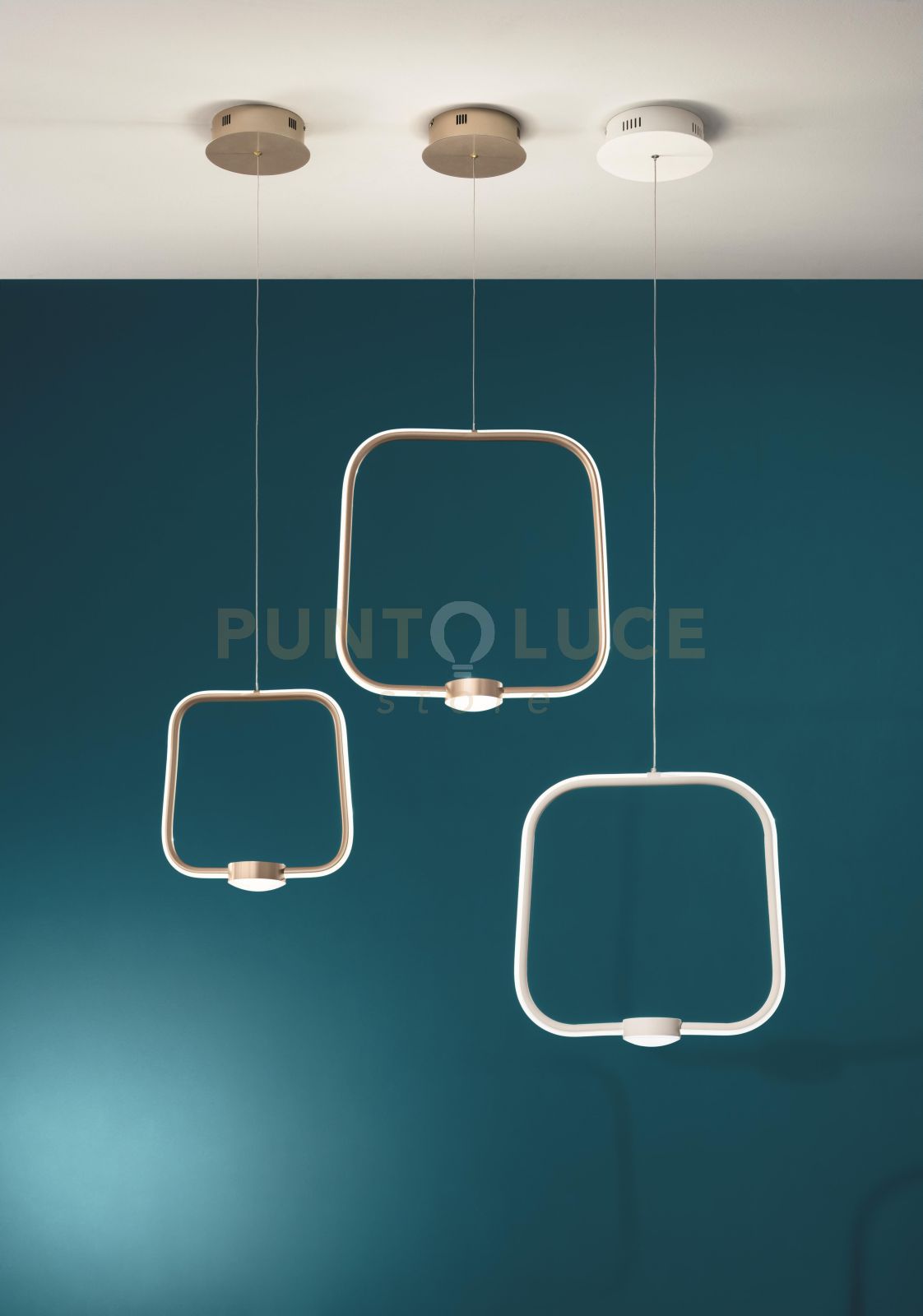foto del prodotto sospensione led alfa l47 so.alfa gr oro dorato