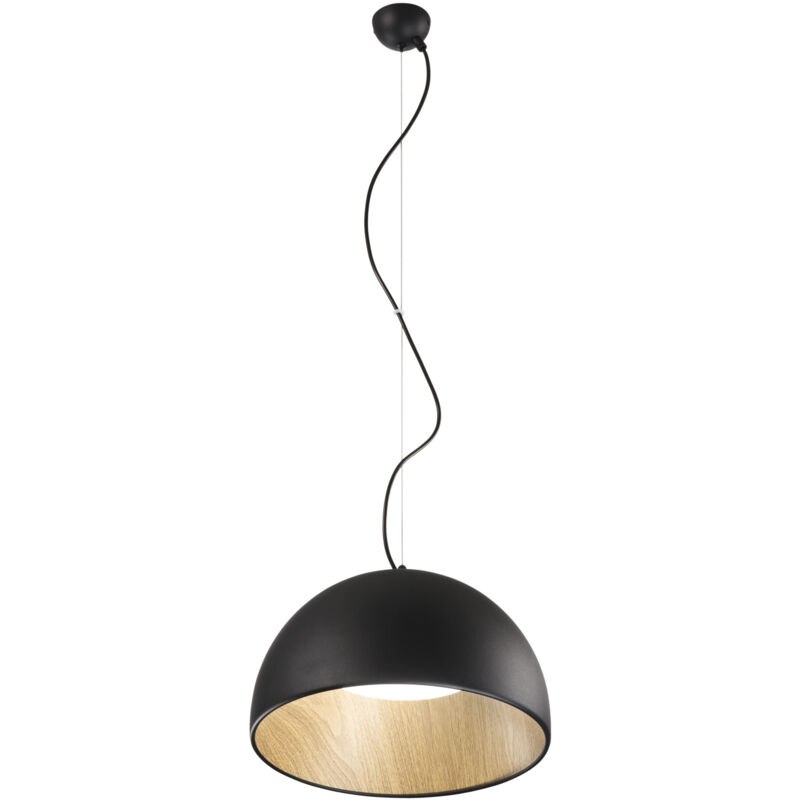 foto del prodotto sospensione led coco in metallo nero 30w con funzione cct 35 cm. 
