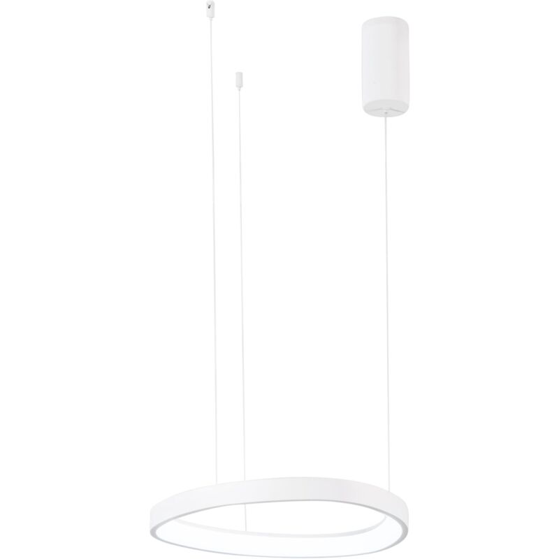 foto del prodotto sospensione led klapton in alluminio bianco con funzione cct 45 cm. bianco