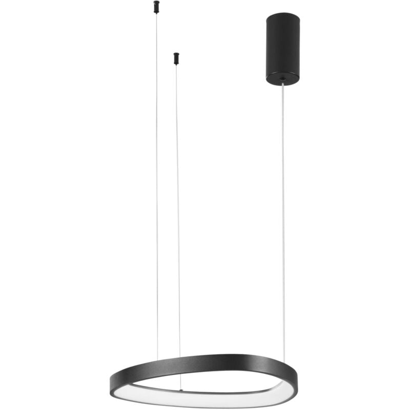 foto del prodotto sospensione led klapton in alluminio nero con funzione cct 45 cm. nero